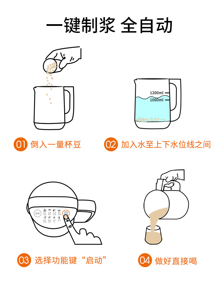 九阳家用全自动加热多功能豆浆机 九阳祈美豆浆机