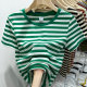Hertiman long sleeve short sleeve Korean style stripes regular
