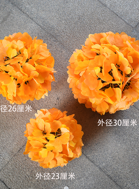秋天仿真银杏叶球商场超市装饰球