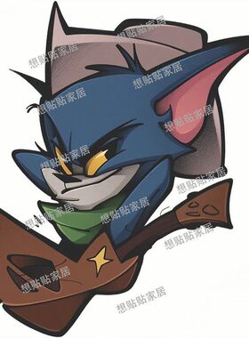 猫和老鼠车贴汤姆猫杰瑞车门装饰贴遮挡刮痕创意个性卡通汽车贴纸
