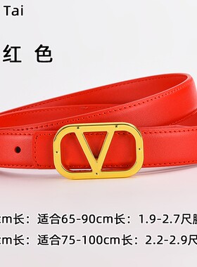 女士皮带2.8CM纯牛皮女针扣复古