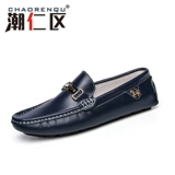 Демисезонные зимние туфли, универсальная трендовая повседневная обувь для кожаной обуви, в корейском стиле, из натуральной кожи