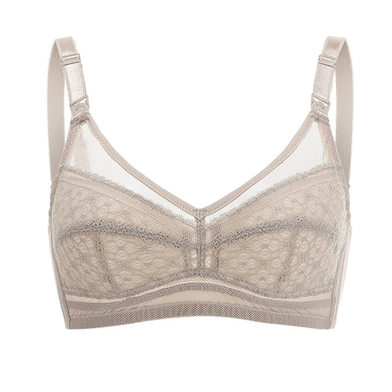 哺乳文胸聚拢防下垂全罩杯大胸纯棉 歌美姿哺乳文胸