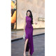 Ukofil Rouge Zui original design light luxury high-definition fishtail sleeveless slim high-waist elegant dress