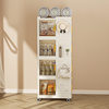 Trolley multi-layer student storage rack bathroom storage box book storage box hole plate pulley storage storage
