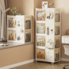 Trolley multi-layer student storage rack bathroom storage box book storage box hole plate pulley storage storage