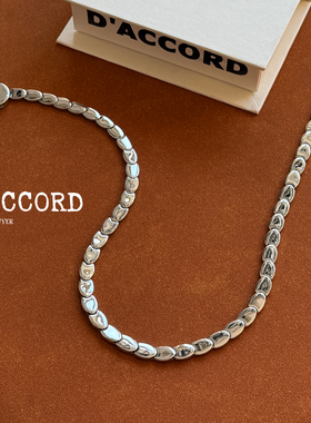 DACCORD椭圆亮片重工蛇骨锁骨链