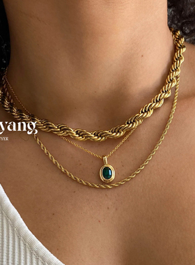 澳洲小众AlixYang绿水晶项链