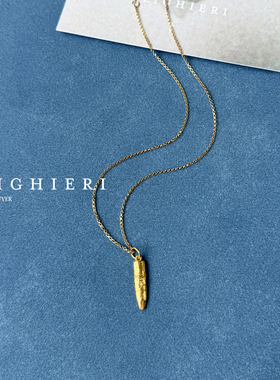 现货Alighieri英国纯手工铅笔造型复古纹理锥形复古高级叠戴项链