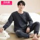 Coral velvet pajamas for men, autumn and winter home clothes