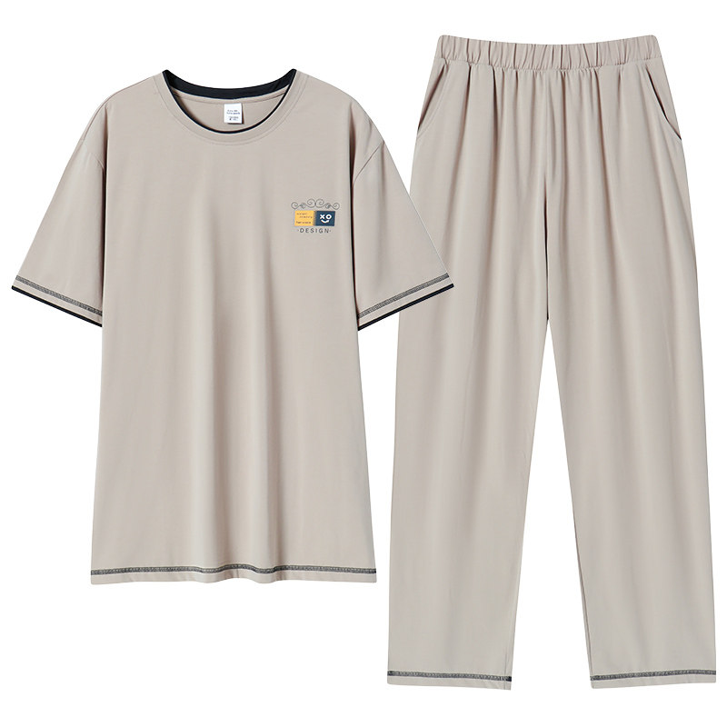男士夏季莫代尔棉绸短袖长裤睡衣 芬诗漫睡衣/家居服套装