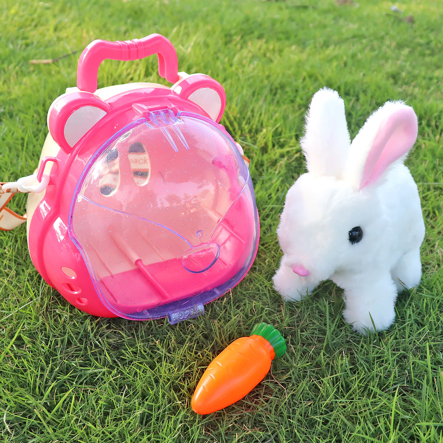 儿童小兔子毛绒玩具男女孩电动玩偶会叫动小白兔宠物公仔生日礼物,淘宝优惠券,粉丝福利购,淘宝优惠卷