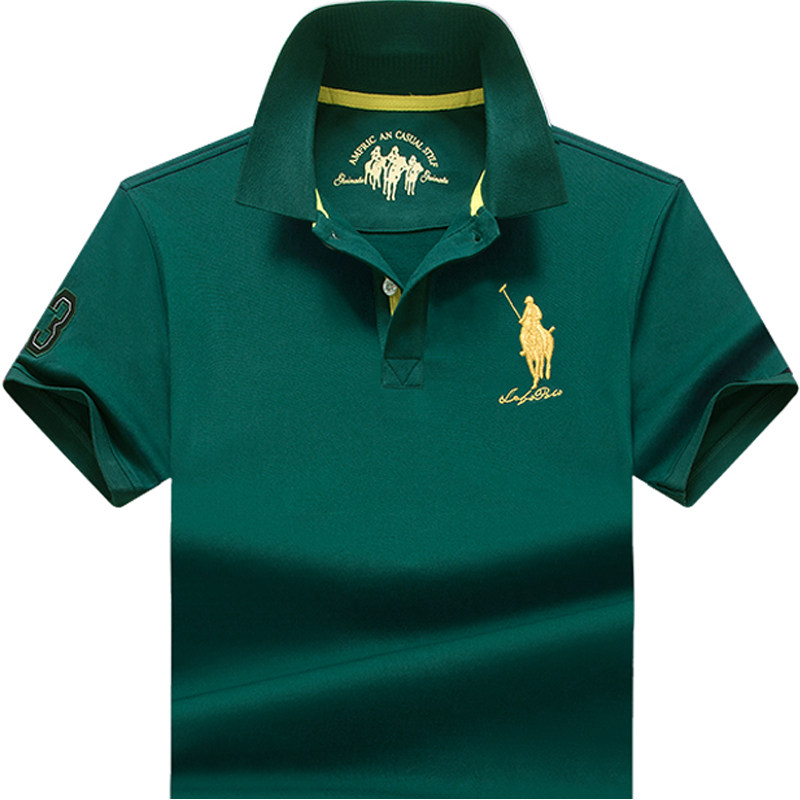 正品保罗男短袖翻领半袖衫polo衫 麦堡鹿T恤
