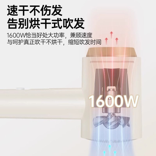 康夫电吹风机家用负离子恒温护发速干宿舍用学生可折叠风筒KF3153 - 图3