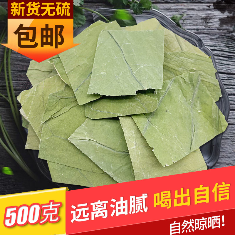 中药材新鲜荷叶无硫天然方片 荷叶茶荷叶 干荷叶片完整无碎500克g