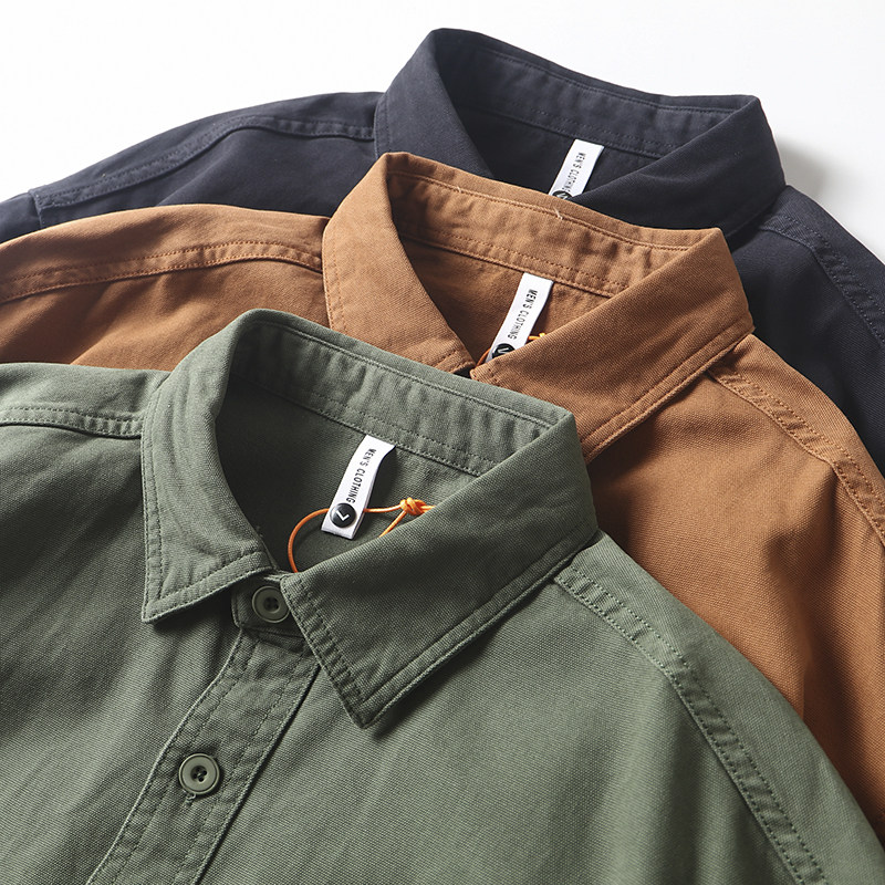 日系复古！真心好看。2022秋季男士工装时尚百搭休闲长袖衬衫外套,淘宝优惠券,粉丝福利购,淘宝优惠卷