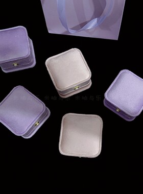 精美耳坠收纳盒子~丝绒布礼物盒