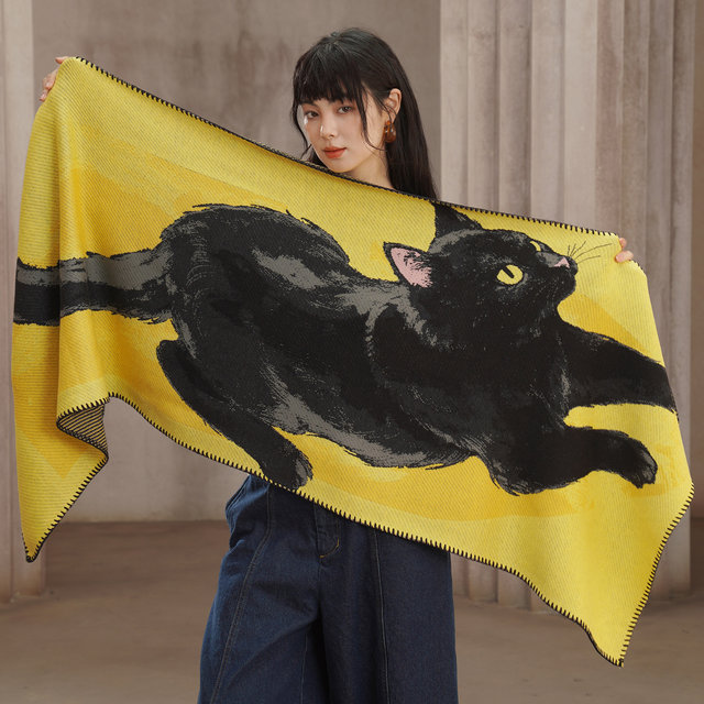 Kamo original retro thickened skin-friendly knitted scarf