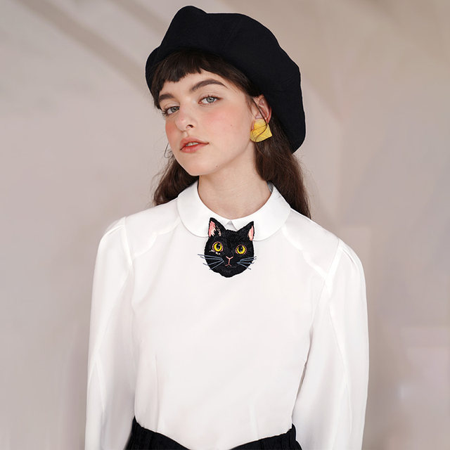 Kamo original retro embroidered bow tie for women