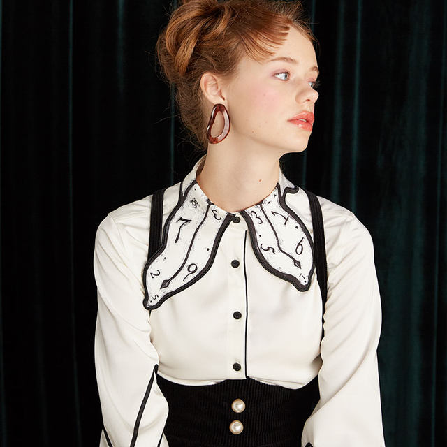 Embroidered coffee foam print original design