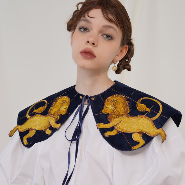 Kamo Original Autumn and Winter New Leo Velvet Fake Collar