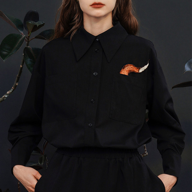 Kamo original fun and exquisite embroidered shirt