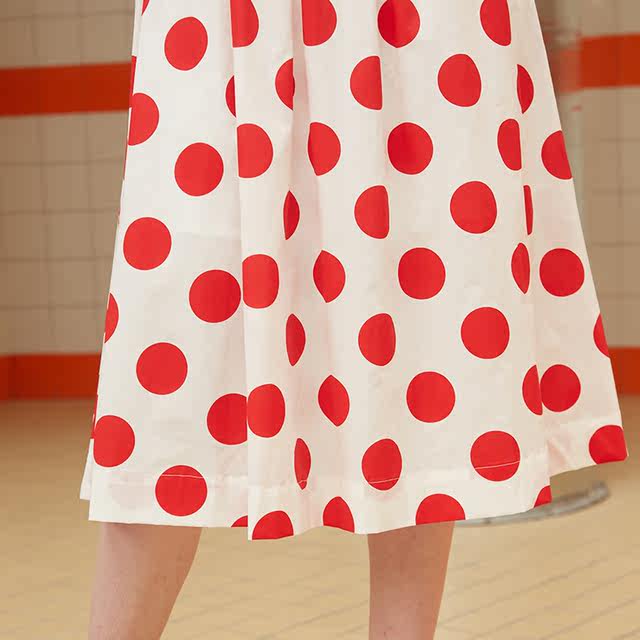 2024 summer long skirt design new polka dot holiday style