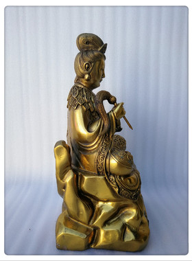 飞龙纯铜地母娘娘佛像摆件大地之母地母元君后土夫人铜像佛像