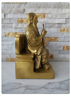 飞龙纯铜胡天霸胡天龙胡天刚胡氏三兄弟胡四胡七太爷护法铜像佛像