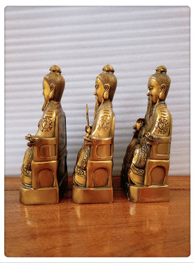 纯铜三清道祖三清天尊玉清太清上清太上老君原始灵宝天尊铜像佛像