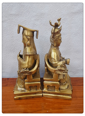 摆件玉皇大帝王母娘娘纯铜