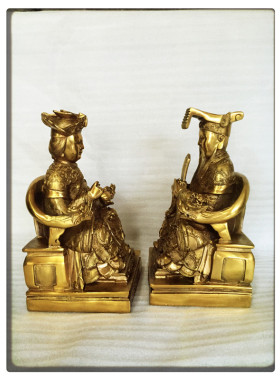 飞龙纯铜玉皇大帝王母娘娘铜像佛像工艺品风家居摆件