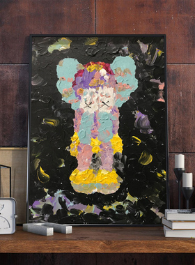 潮牌抽象风入户玄关客厅装饰画