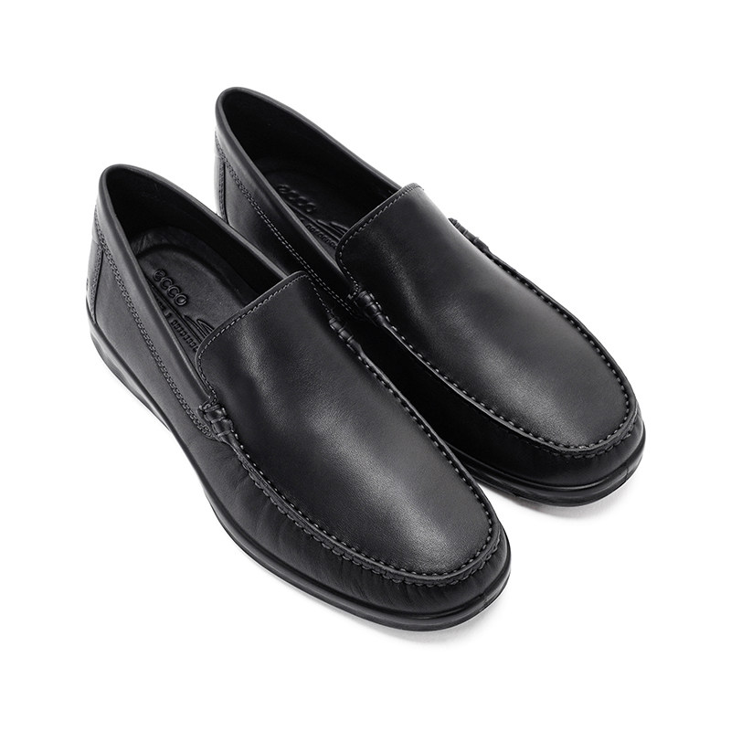 Ecco/爱步男鞋春夏款乐福鞋一脚蹬商务休闲牛皮鞋 轻巧莫克540514,淘宝优惠券,粉丝福利购,淘宝优惠卷
