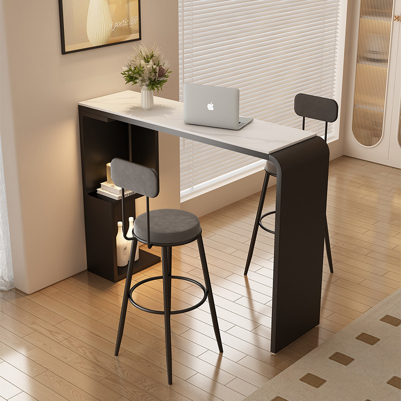 吧台桌家用简约岩板高脚桌长条桌客厅沙发阳台隔断迷你休闲小吧台,淘宝优惠券,粉丝福利购,淘宝优惠卷