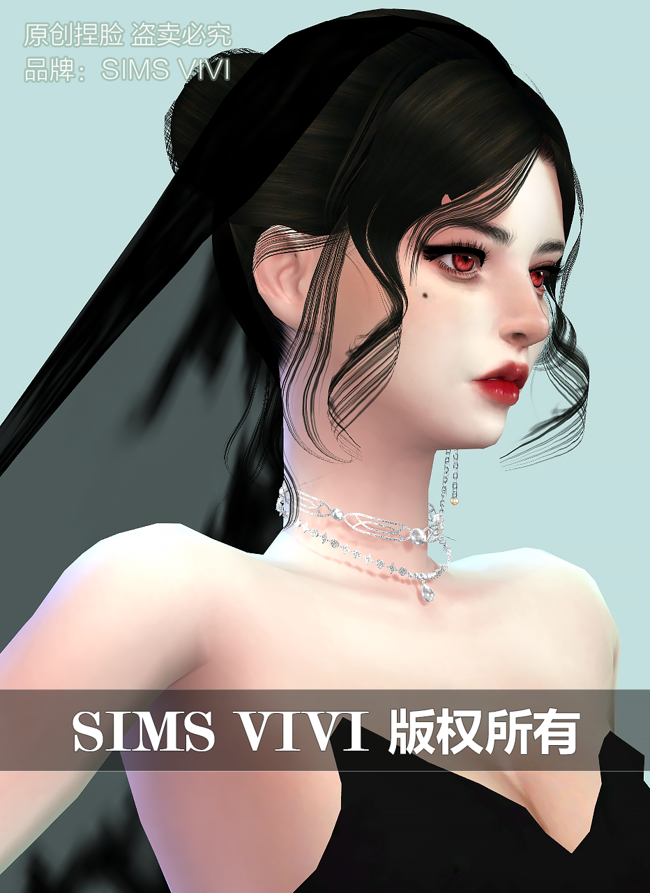 模拟人生4人物mod丨女丨维托静香丨送8套衣服发型皮肤 Sims4补丁 - 图1