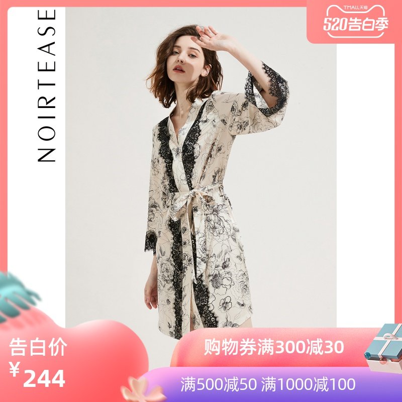noirtease奈黎诗夏季性感蕾丝睡袍 noirtease睡袍/浴袍