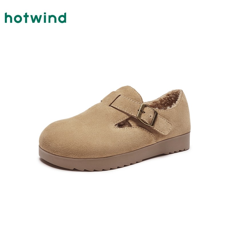 热风勃肯鞋软木鞋女25冬季新款舒适通勤毛毛鞋复古百搭休闲棉鞋女,淘宝优惠券,粉丝福利购,淘宝优惠卷