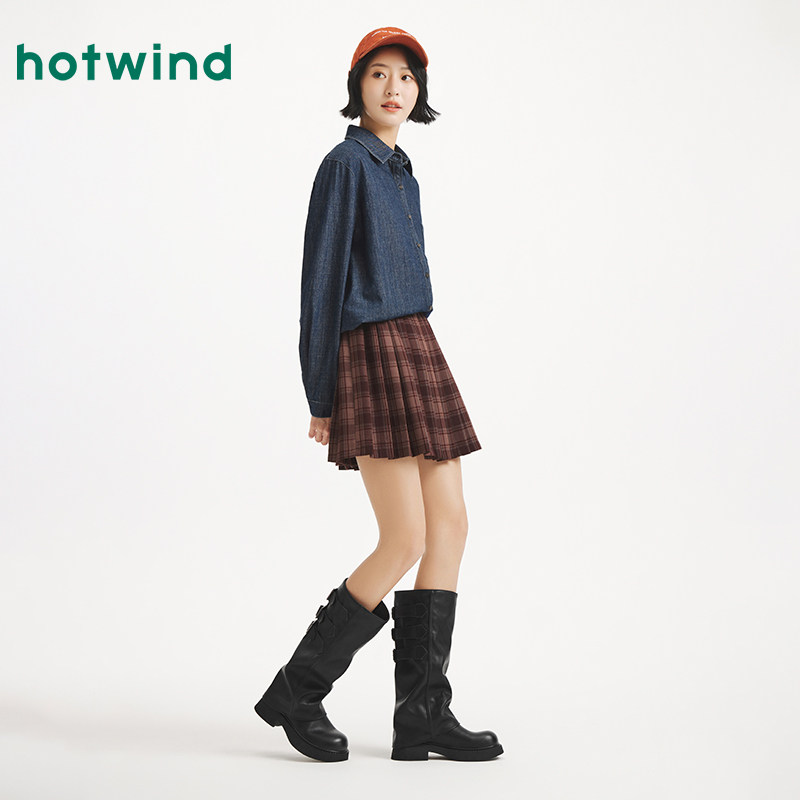 热风复古长筒靴女2025年冬季新款西部靴百搭骑士靴厚底长靴子女鞋,淘宝优惠券,粉丝福利购,淘宝优惠卷