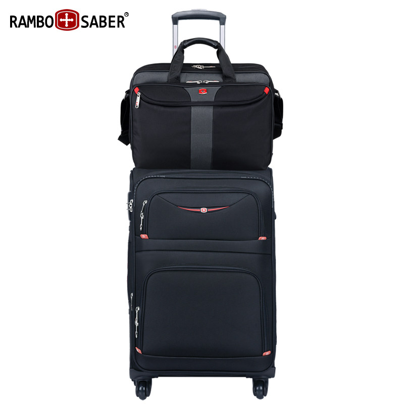 rambo瑞士军刀子母15寸电脑拉杆箱 rambosaber旅行箱