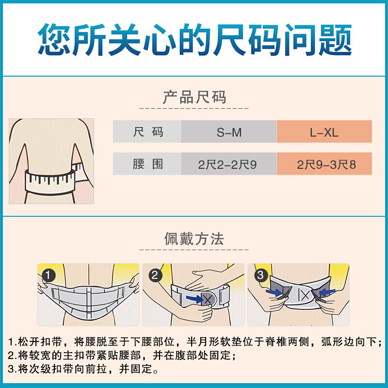 3M护多乐护腰带女士腰部专业防护男士腰托久坐神器护腰保暖腰椎 - 图2