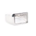 S925 sterling bạc nhẫn trống hỗ trợ nhẫn 8 * 10 10 * 14 12 * 12 sống miệng mạ bạch kim nam nhẫn vuông hỗ trợ - Nhẫn Nhẫn