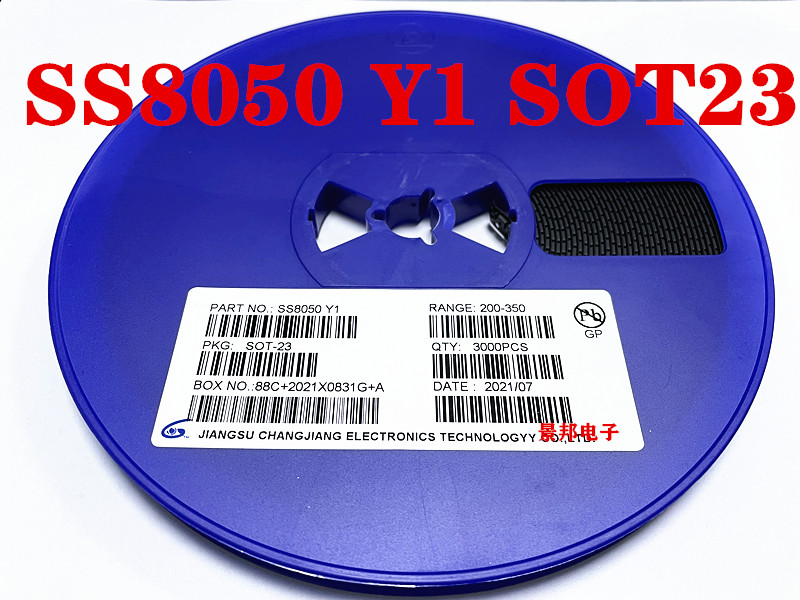 贴片三极管SS8050 Y1 NPN SOT-23封装SS8550 Y2 J3Y 2TY 3K/整盘 - 图0