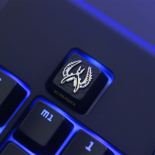 键石CSGO反恐精英游戏周边黑瓜机械键盘锌铝合金金属浮雕键帽按键 - 图1