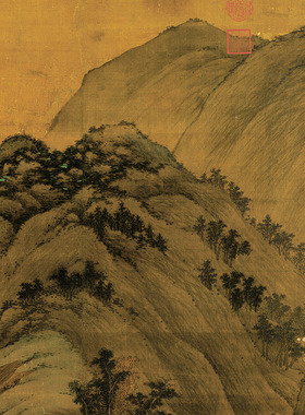五代董源龙宿郊民图仿古山水国画人物真迹微喷复制临摹学习装饰画