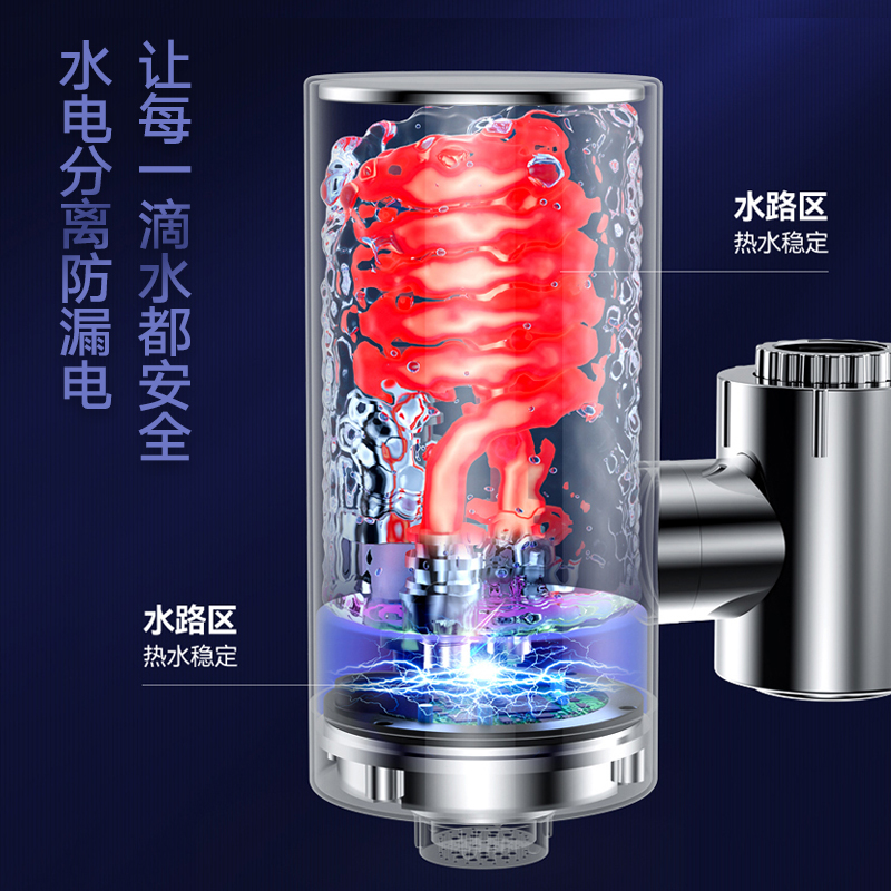 志高电热水龙头速热加热即热式厨房宝过水热家用冷热热水器免安装-图0