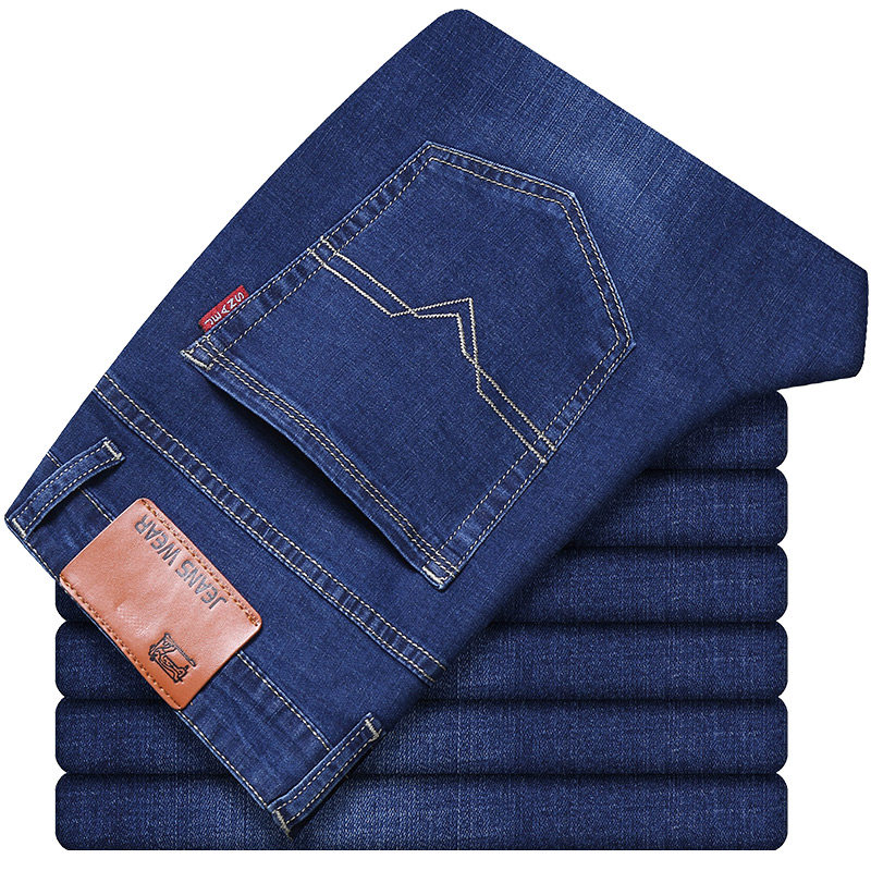 弹力夏季宽松高腰休闲潮牌牛仔裤 欧珂图牛仔裤