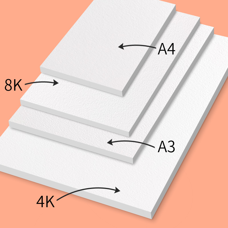 悦声素描纸8k水粉水彩纸4k美术生专用画画纸半开对开白色纸180g加厚四八开中小学生儿童考试美术纸a3A4铅画纸 - 图1