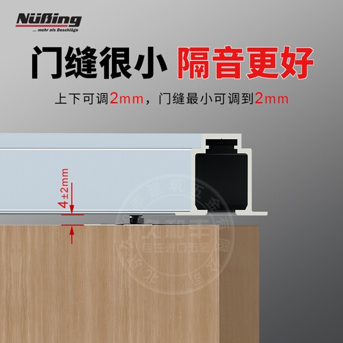 纽森移门快插吊件推拉门折叠门微缝吊轨线性轨道口袋门五金配件 - 图1