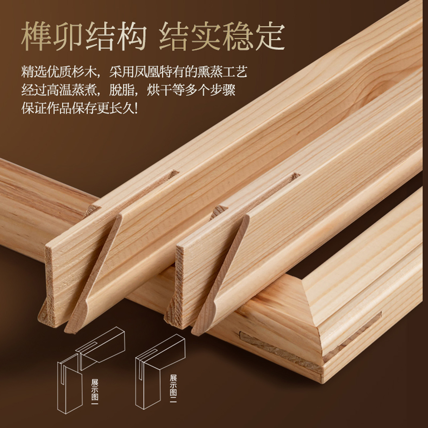 凤凰画材油画框带画布丙烯画板亚麻框30x40实木肌理油画画框外框内框圆形油画颜料20x20油画框大尺寸定制画框 - 图1